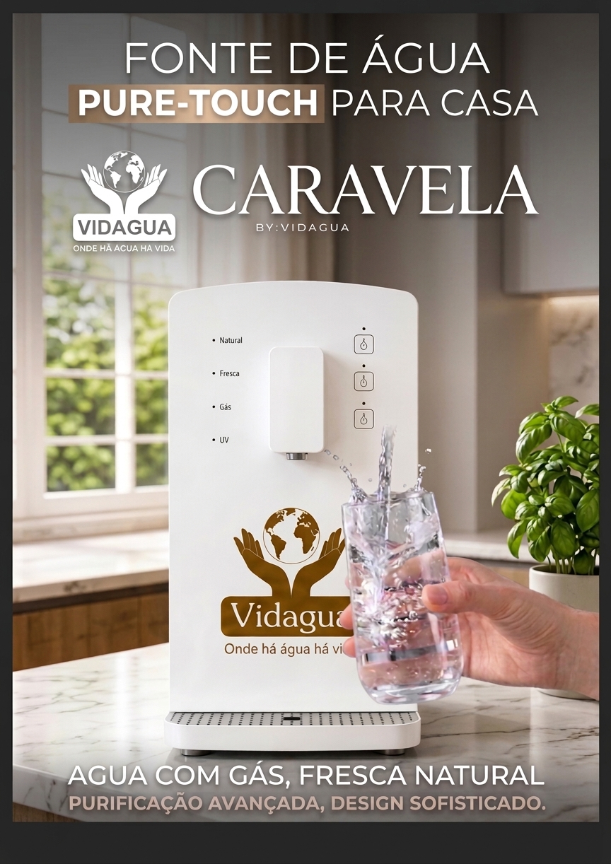 Equipamento Caravela VIDAGUA para água natural, fresca e com gás