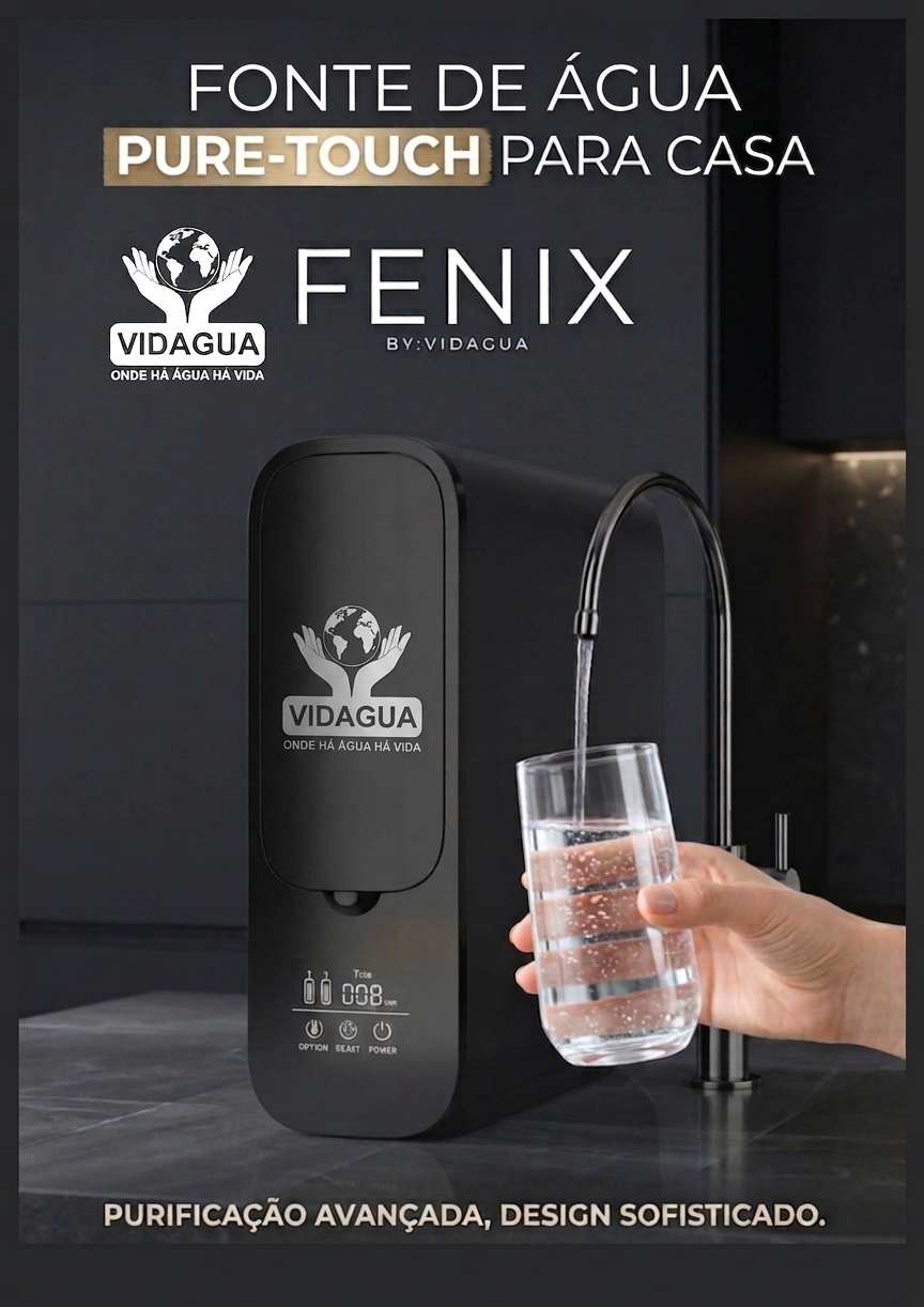 Equipamento Fenix VIDAGUA para purificação de água em casa